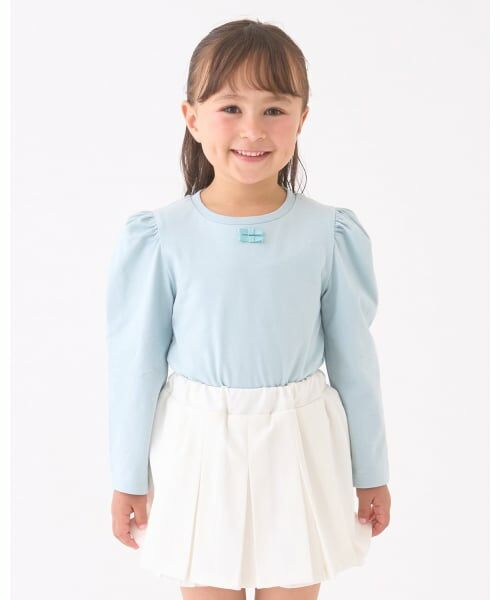 Lycee mine / リセマイン Tシャツ | 【Lycee mine バレエシリーズ】パワーショルダーリボン付きトップス（ミント）