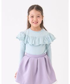 Lycee mine / リセマイン Tシャツ | 【Lycee mine バレエシリーズ】ラウンドフリルパール付きトップス