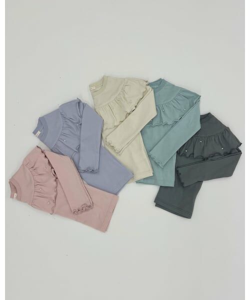 Lycee mine / リセマイン Tシャツ | 【Lycee mine バレエシリーズ】ラウンドフリルパール付きトップス | 詳細12