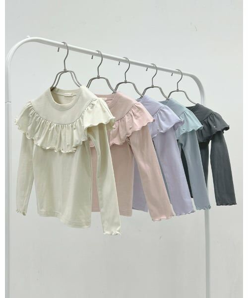 Lycee mine / リセマイン Tシャツ | 【Lycee mine バレエシリーズ】ラウンドフリルパール付きトップス | 詳細14