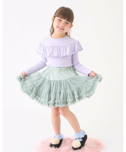 Lycee mine / リセマイン Tシャツ | 【Lycee mine バレエシリーズ】ラウンドフリルパール付きトップス | 詳細27