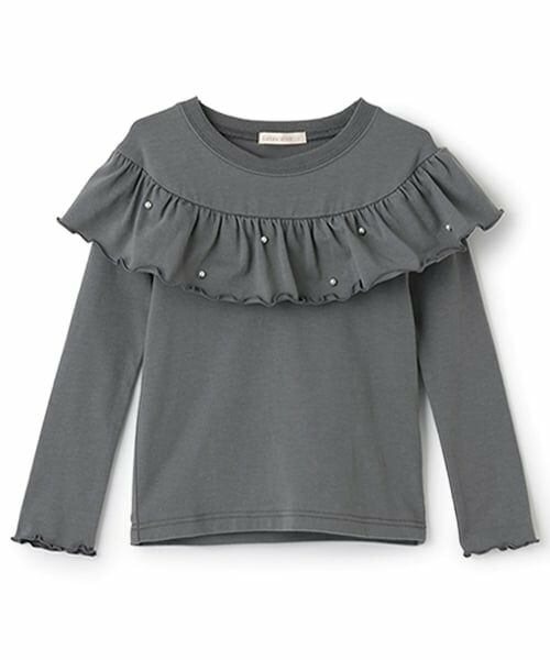 Lycee mine / リセマイン Tシャツ | 【Lycee mine バレエシリーズ】ラウンドフリルパール付きトップス | 詳細5