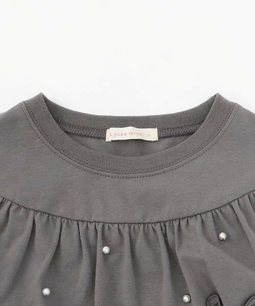 Lycee mine / リセマイン Tシャツ | 【Lycee mine バレエシリーズ】ラウンドフリルパール付きトップス | 詳細7