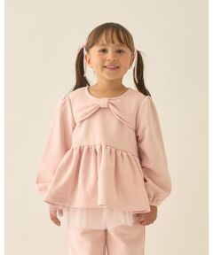 Lycee mine / リセマイン スウェット | 【Lycee mine バレエシリーズ】リボンカラーペプラムトップス