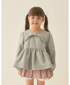 Lycee mine / リセマイン スウェット | 【Lycee mine バレエシリーズ】リボンカラーペプラムトップス