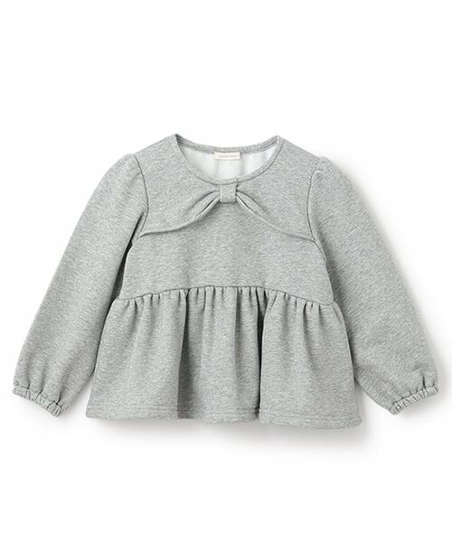 Lycee mine / リセマイン スウェット | 【Lycee mine バレエシリーズ】リボンカラーペプラムトップス | 詳細1