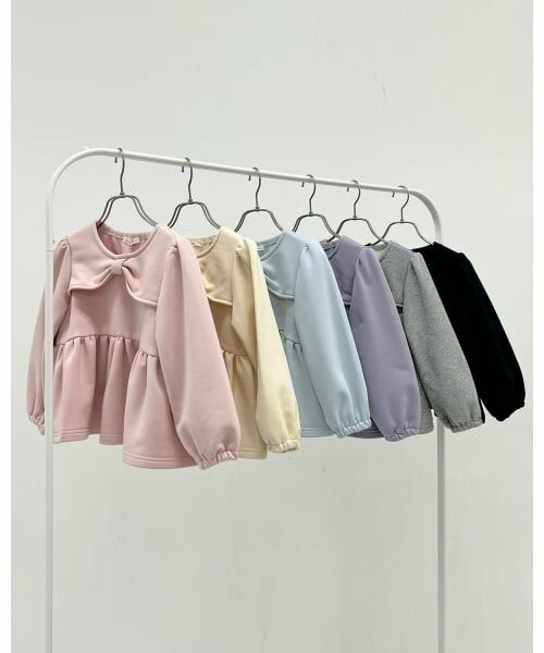 Lycee mine / リセマイン スウェット | 【Lycee mine バレエシリーズ】リボンカラーペプラムトップス | 詳細15