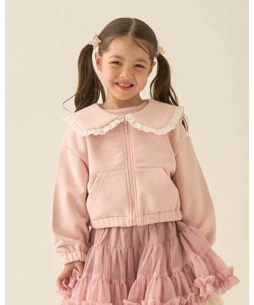 Lycee mine / リセマイン スウェット | 【Lycee mine バレエシリーズ】【セットアップ可】セーラーカラーフルジップスウェット（モデレート ピンク）