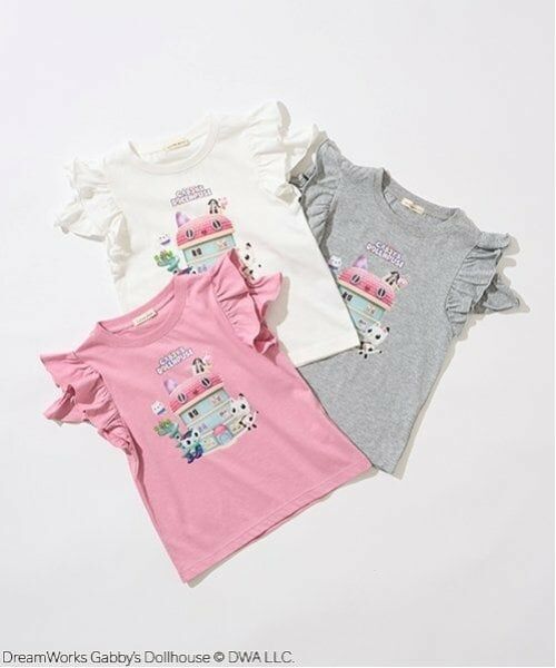 Lycee mine / リセマイン Tシャツ | 【ギャビーズドールハウス】【ソフトコットン】デザインスリーブプリントTシャツ | 詳細1