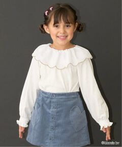 【Miffy】【ソフトコットン】コットンレース衿トップス