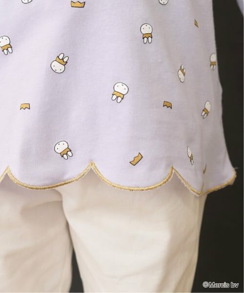 Lycee mine / リセマイン Tシャツ | 【Miffy】総柄裾スカラップAラインTシャツ | 詳細16