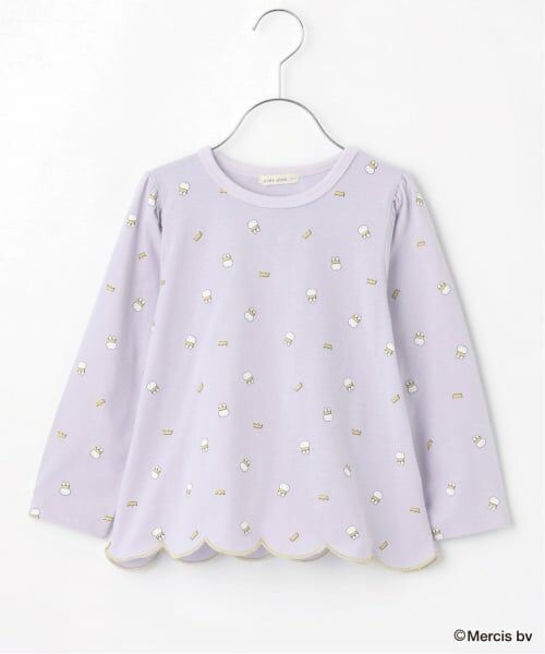 Lycee mine / リセマイン Tシャツ | 【Miffy】総柄裾スカラップAラインTシャツ | 詳細3