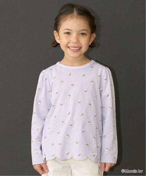 Lycee mine / リセマイン Tシャツ | 【Miffy】総柄裾スカラップAラインTシャツ（ラベンダー）