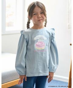 Lycee mine / リセマイン Tシャツ | 【大人気カラー再入荷】【サンリオキャラクターズ】【どちらが前でもOK】【ソフトコットン】肩フリルAラインTシャツ