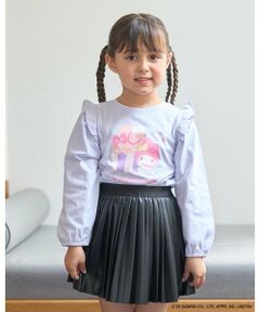 Lycee mine / リセマイン Tシャツ | 【大人気カラー再入荷】【サンリオキャラクターズ】【どちらが前でもOK】【ソフトコットン】肩フリルAラインTシャツ