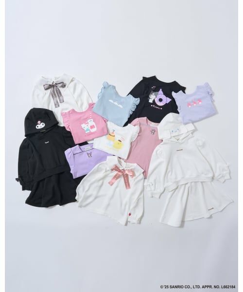 Lycee mine / リセマイン Tシャツ | 【大人気カラー再入荷】【サンリオキャラクターズ】【どちらが前でもOK】【ソフトコットン】肩フリルAラインTシャツ | 詳細11
