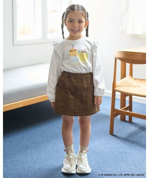 Lycee mine / リセマイン Tシャツ | 【大人気カラー再入荷】【サンリオキャラクターズ】【どちらが前でもOK】【ソフトコットン】肩フリルAラインTシャツ | 詳細13