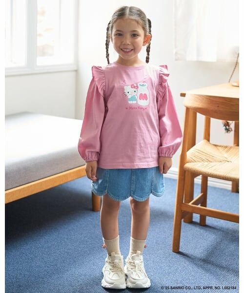 Lycee mine / リセマイン Tシャツ | 【大人気カラー再入荷】【サンリオキャラクターズ】【どちらが前でもOK】【ソフトコットン】肩フリルAラインTシャツ | 詳細16