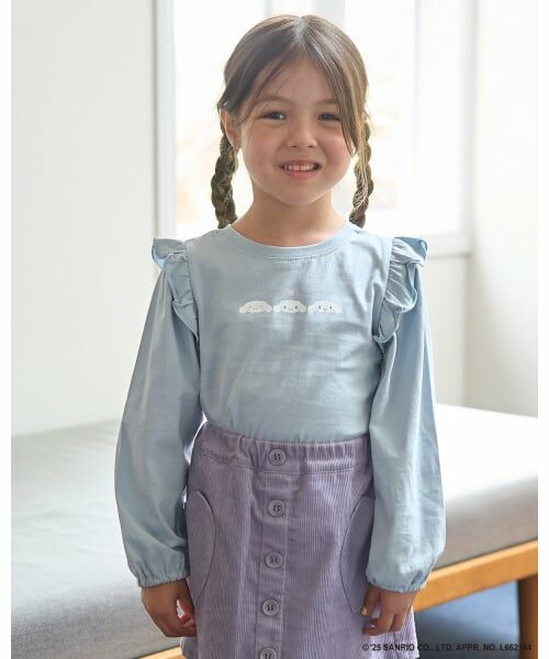 Lycee mine / リセマイン Tシャツ | 【大人気カラー再入荷】【サンリオキャラクターズ】【どちらが前でもOK】【ソフトコットン】肩フリルAラインTシャツ | 詳細19