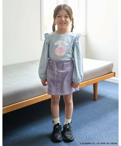 Lycee mine / リセマイン Tシャツ | 【大人気カラー再入荷】【サンリオキャラクターズ】【どちらが前でもOK】【ソフトコットン】肩フリルAラインTシャツ | 詳細20