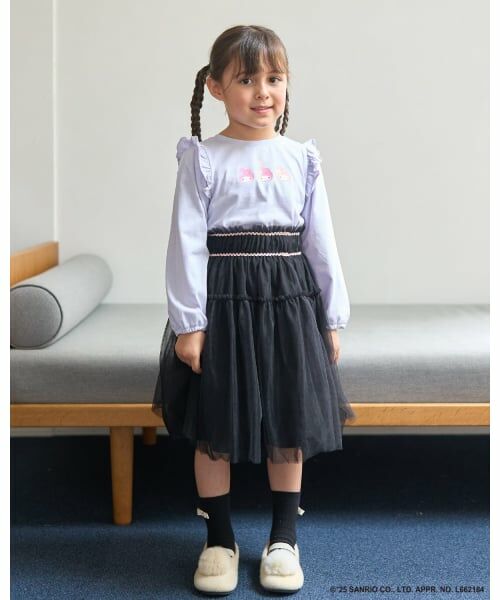 Lycee mine / リセマイン Tシャツ | 【大人気カラー再入荷】【サンリオキャラクターズ】【どちらが前でもOK】【ソフトコットン】肩フリルAラインTシャツ | 詳細23