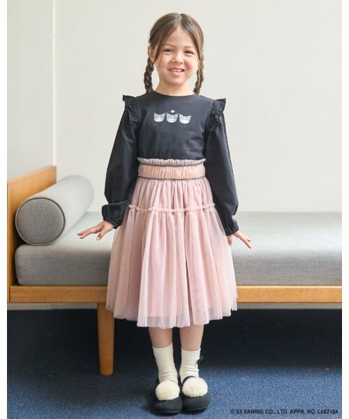 Lycee mine / リセマイン Tシャツ | 【大人気カラー再入荷】【サンリオキャラクターズ】【どちらが前でもOK】【ソフトコットン】肩フリルAラインTシャツ | 詳細27