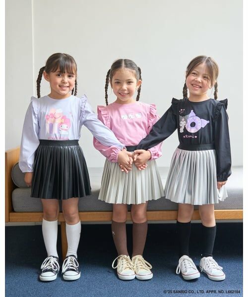 Lycee mine / リセマイン Tシャツ | 【大人気カラー再入荷】【サンリオキャラクターズ】【どちらが前でもOK】【ソフトコットン】肩フリルAラインTシャツ | 詳細29