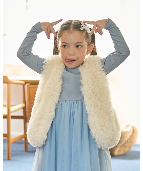 Lycee mine / リセマイン ダウンジャケット・ベスト | 【ふわふわやわらか】ファーベスト（アイボリー）