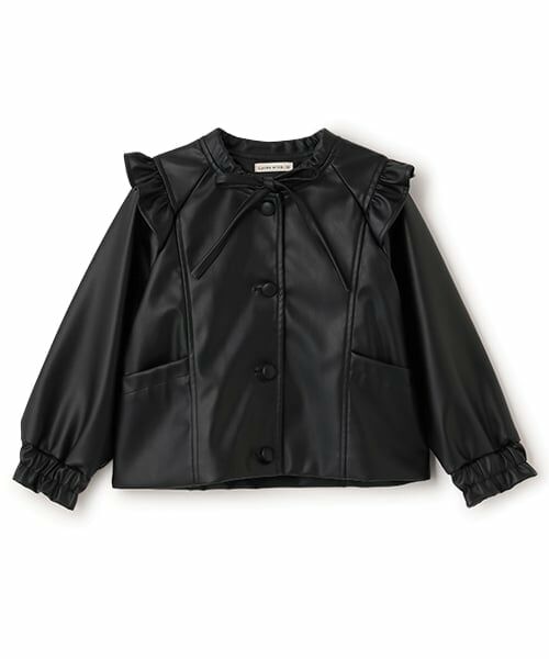 Lycee mine / リセマイン ブルゾン | 【やわらか合皮】ノーカラージャケット | 詳細1