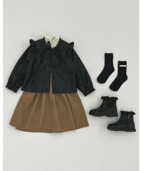 Lycee mine / リセマイン ブルゾン | 【やわらか合皮】ノーカラージャケット | 詳細12