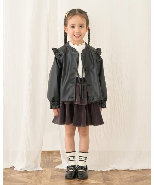 Lycee mine / リセマイン ブルゾン | 【やわらか合皮】ノーカラージャケット | 詳細13