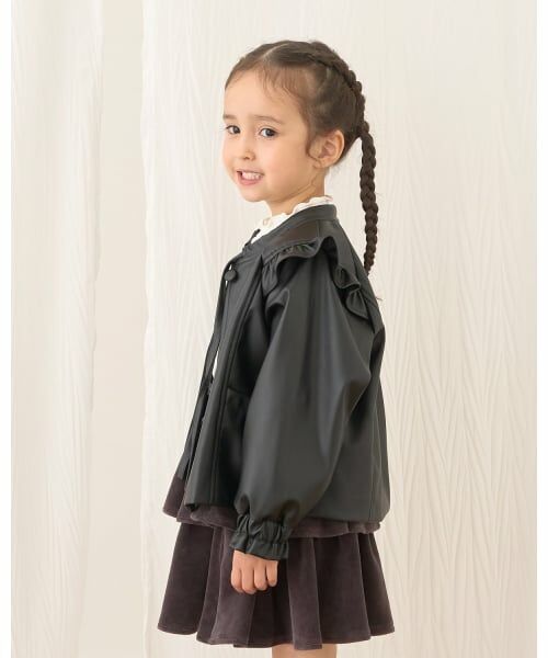 Lycee mine / リセマイン ブルゾン | 【やわらか合皮】ノーカラージャケット | 詳細14