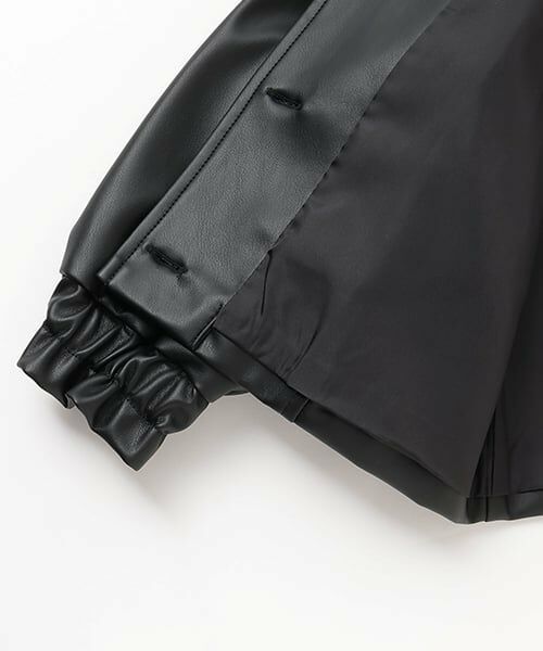 Lycee mine / リセマイン ブルゾン | 【やわらか合皮】ノーカラージャケット | 詳細6