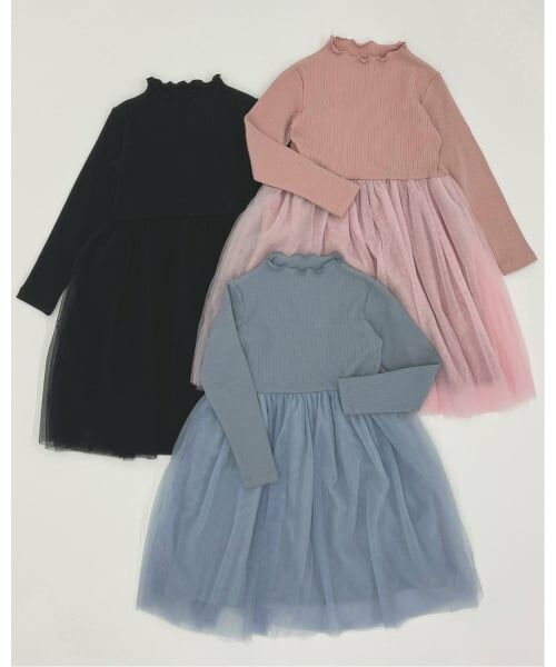 Lycee mine / リセマイン ミニ丈・ひざ丈ワンピース | チュールドッキングワンピース | 詳細11