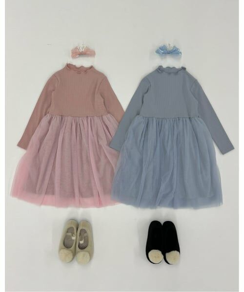 Lycee mine / リセマイン ミニ丈・ひざ丈ワンピース | チュールドッキングワンピース | 詳細13