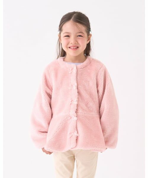 Lycee mine / リセマイン ブルゾン | 【Lycee mine バレエシリーズ】ノーカラーペプラムブルゾン（ピンク）