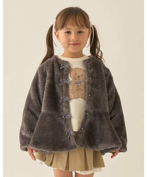 Lycee mine / リセマイン ブルゾン | 【Lycee mine バレエシリーズ】ノーカラーペプラムブルゾン（チャコール）