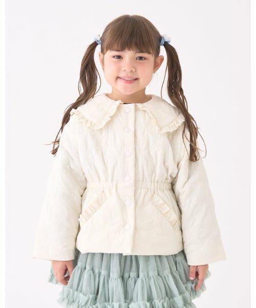 Lycee mine / リセマイン ブルゾン | 【Lycee mine バレエシリーズ】ミドル丈リボンキルティングジャケット（アイボリー）