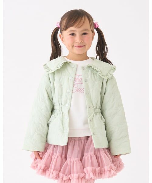 Lycee mine / リセマイン ブルゾン | 【Lycee mine バレエシリーズ】ミドル丈リボンキルティングジャケット（ミント）