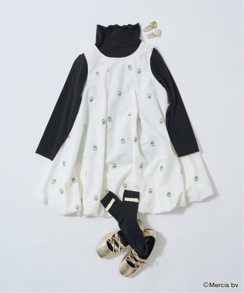 Lycee mine / リセマイン ミニ丈・ひざ丈ワンピース | 【Miffy】刺しゅう総柄バルーンワンピース | 詳細25