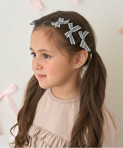 Lycee mine / リセマイン ヘアピン | チェックリボンちびヘアクリップ6Pセット | 詳細11