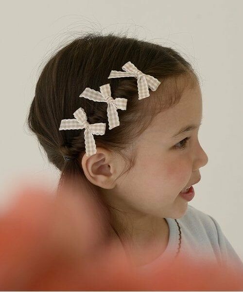 Lycee mine / リセマイン ヘアピン | チェックリボンちびヘアクリップ6Pセット | 詳細13