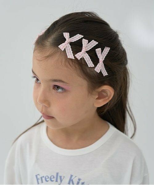 Lycee mine / リセマイン ヘアピン | チェックリボンちびヘアクリップ6Pセット | 詳細15