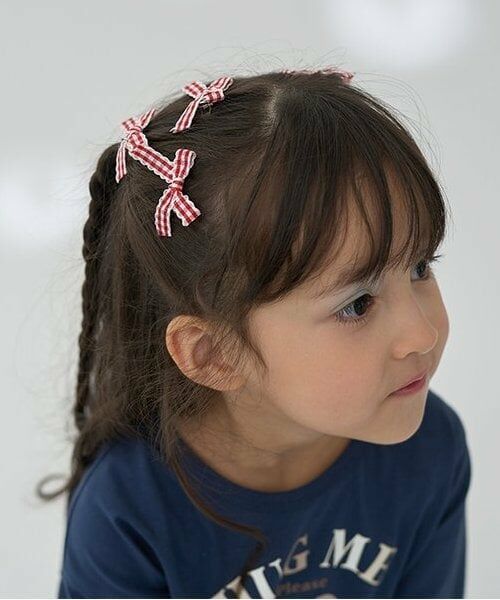 Lycee mine / リセマイン ヘアピン | チェックリボンちびヘアクリップ6Pセット | 詳細16