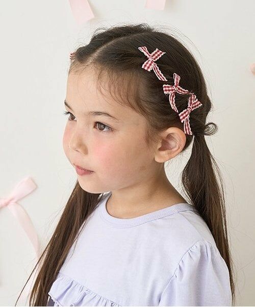 Lycee mine / リセマイン ヘアピン | チェックリボンちびヘアクリップ6Pセット | 詳細17