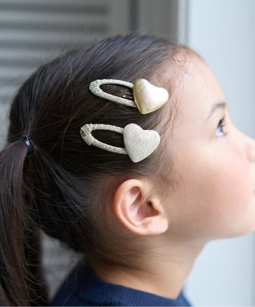 Lycee mine / リセマイン ヘアピン | キラキラハートヘアクリップ2Pセット（ゴールド）