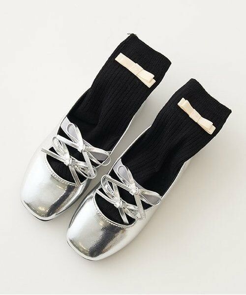 Lycee mine / リセマイン パンプス | ダブルリボンバレエシューズ | 詳細15