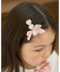 Lycee mine / リセマイン ヘアピン | リボン付きキラキラヘアクリップ