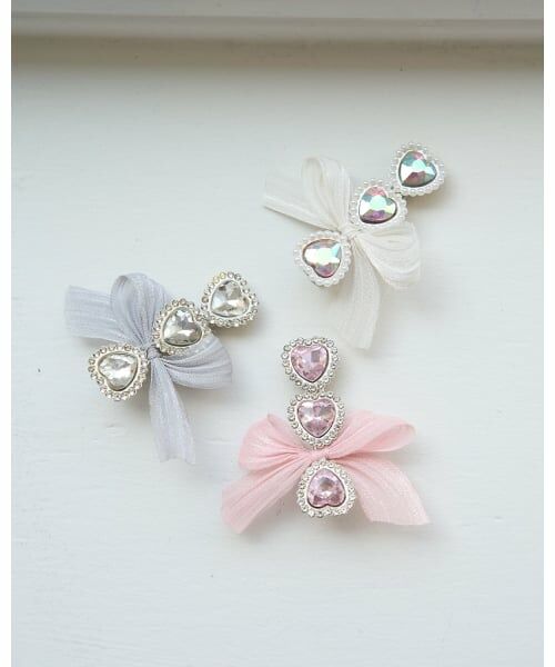 Lycee mine / リセマイン ヘアピン | リボン付きキラキラヘアクリップ | 詳細10
