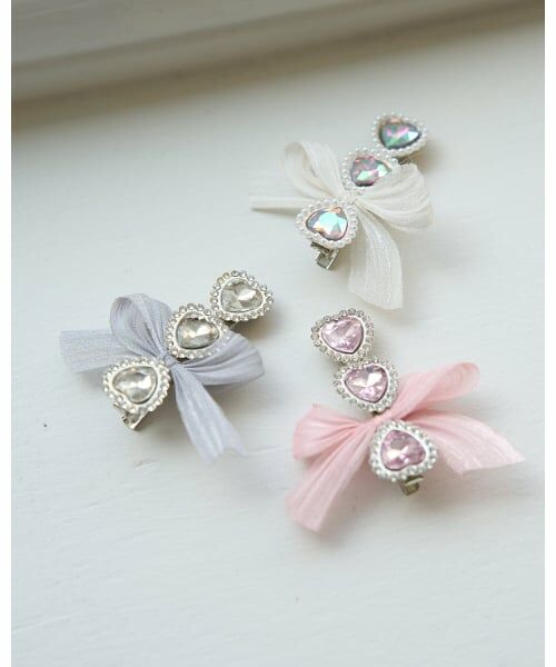 Lycee mine / リセマイン ヘアピン | リボン付きキラキラヘアクリップ | 詳細9